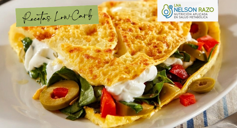 Omelet de Espinaca, Pimiento y Aceitunas